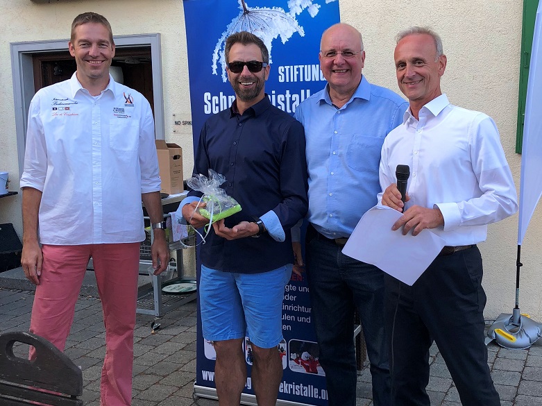 LIONS Golf Turnier 2018 (v.l.: Niklaus Waser / Turnier-Sieger Volker Eisenhut / Dr. Wolfgang Blien / Organisator Thomas Sorg)