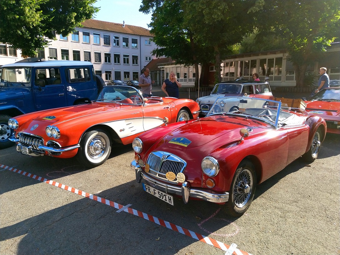 7. LIONS Classic Tour Breisach 2022 MG A 1500 Cabriolet Startnummer 9